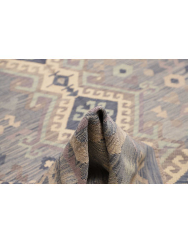 Rug Kilim Afghanistan sky blue 245x337