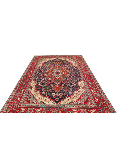 Hand Made Rug Tabriz Persia 200x300 Red Blue