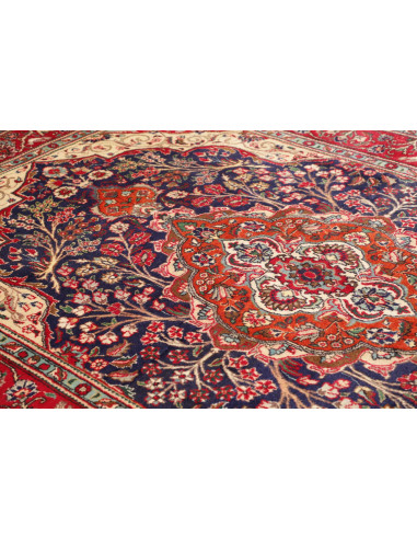 Hand Made Rug Tabriz Persia 200x300 Red Blue