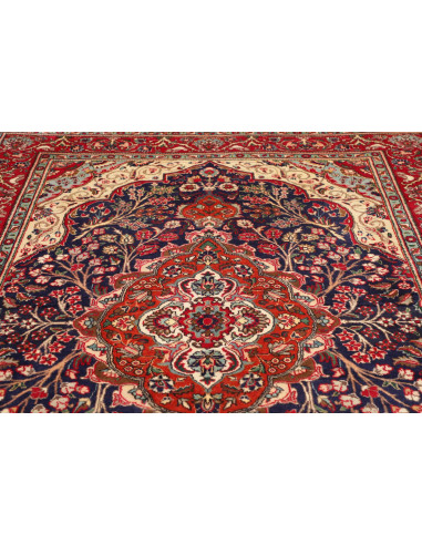 Hand Made Rug Tabriz Persia 200x300 Red Blue