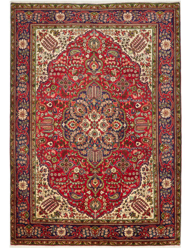Tabriz 208x297 Cm Tabriz, Persia, Hand-carded Wool warp: