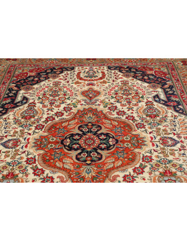 Hand Made Rug Tabriz Persia 198x303 Cream Terra