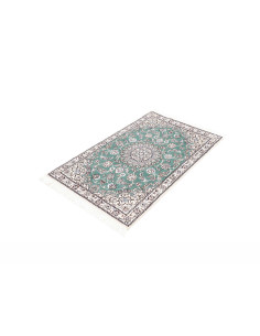 Hand Made Rug Nain 9la Persia 80x120 Teal Cream 2