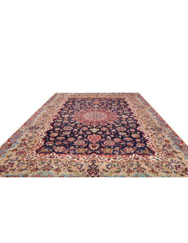 Hand Made Rug Kashan Persia 290x393 Night Blue