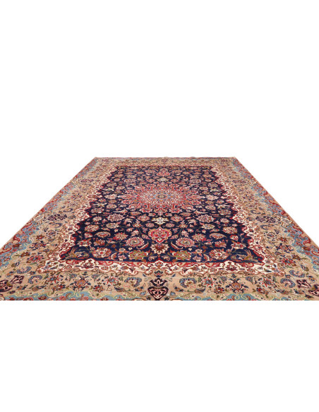 Hand Made Rug Kashan Persia 290x393 Night Blue