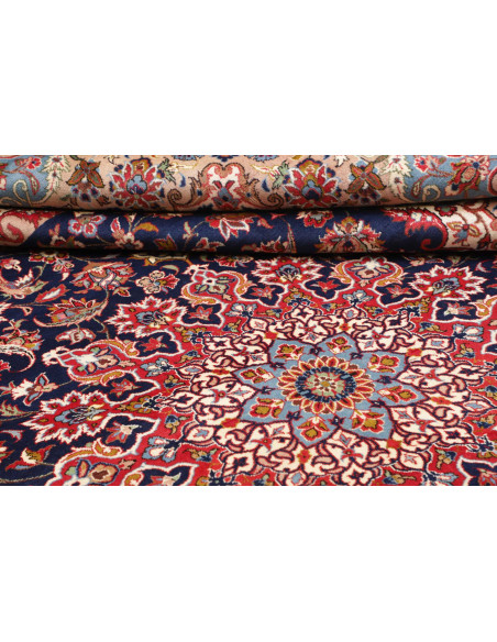 Tappeto Originale Kashan Persia 290x393 Blu Not