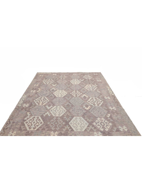 Tappeto Kilim Afghanistan beige bianco 206x290