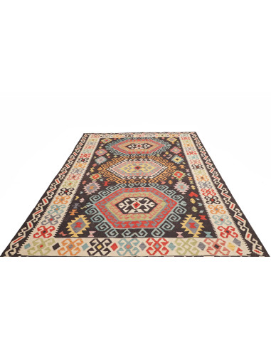 Tappeto Kilim Afghanistan marrone 209x293