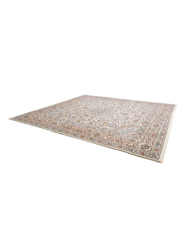 Hand Made Rug Kashan Persia 352x390 Cream White