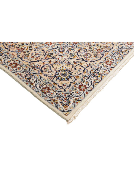 Hand Made Rug Kashan Persia 352x390 Cream White