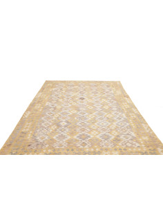 Tappeto Kilim Afghanistan giallo marrone 220x297 2