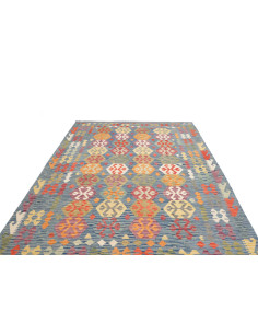 Tappeto Kilim Afghanistan marrone grigio 206x298 2