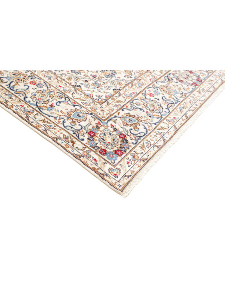 Hand Made Rug Kashan Persia 195x330 Cream Blue