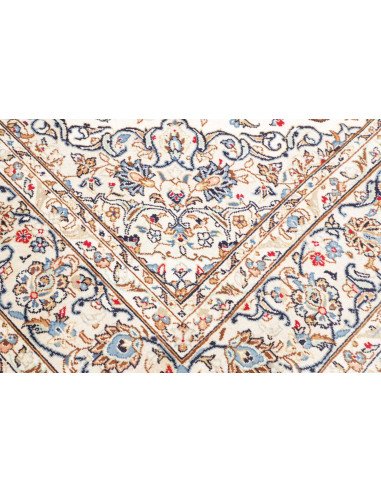 Hand Made Rug Kashan Persia 195x330 Cream Blue