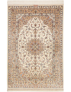 Rug Ghom Silk Persia 130x197 Ivory Cream Pastel