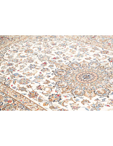 Hand Made Rug Kashan Persia 195x330 Cream Blue