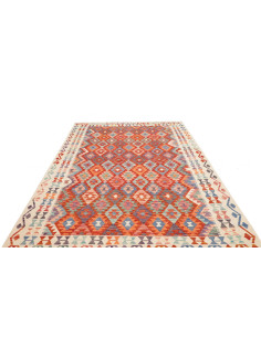 Tappeto Kilim Afghanistan marrone rosso 204x300 2