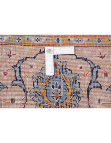 Hand Made Rug Kashan Persia 284x413 Cream Blue