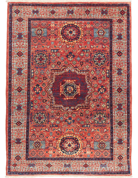 Rug Mamlouk Pakistan 84x120 Terracotta Red Navy