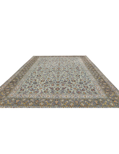 Tappeto Originale Kashan Persia 300x387 Celeste