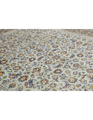 Tappeto Originale Kashan Persia 300x387 Celeste