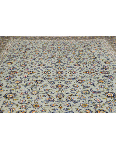 Tappeto Originale Kashan Persia 300x387 Celeste
