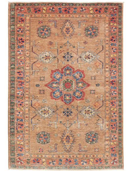 Tappeto Kazak Fine Pakistan 125x172 Marrone Ter