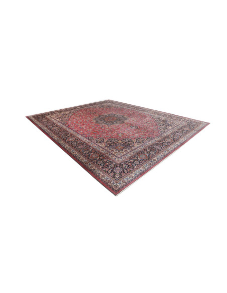 Hand Made Rug Mashad Persia 400x490 Red Dark Bl
