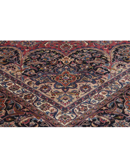 Hand Made Rug Mashad Persia 400x490 Red Dark Bl