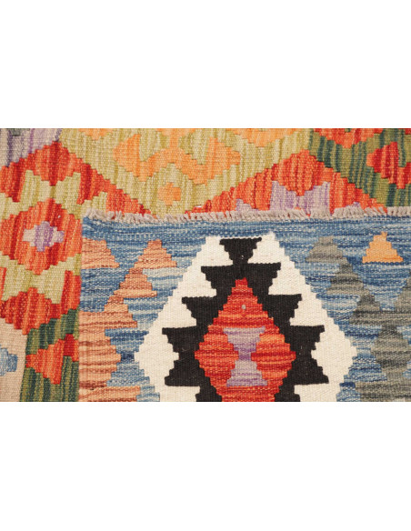 Rug Kilim Afghanistan maroon grey 208x301