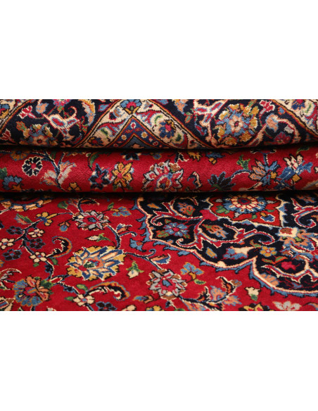 Hand Made Rug Mashad Persia 202x292 Red Blue