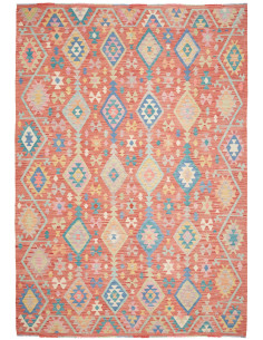 Tappeto Kilim Afghanistan 205x298 Rosso Terraco