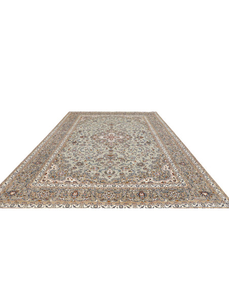 Hand Made Rug Kashan Persia 305x410 Mint Green