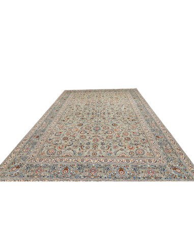 Hand Made Rug Kashan Persia 273x422 Mint Blue C