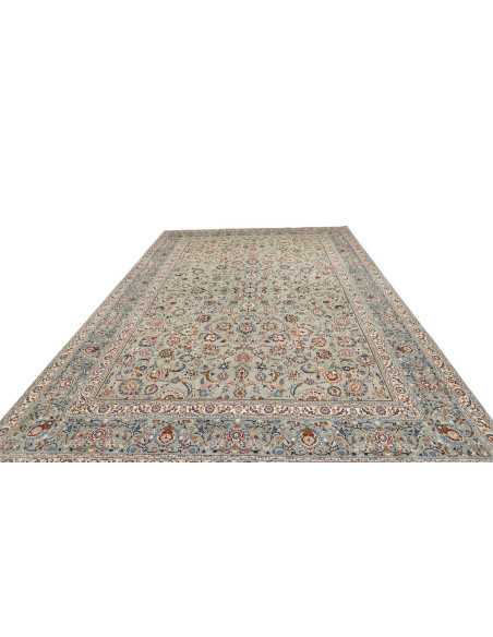 Hand Made Rug Kashan Persia 273x422 Mint Blue C