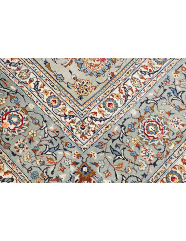 Hand Made Rug Kashan Persia 273x422 Mint Blue C