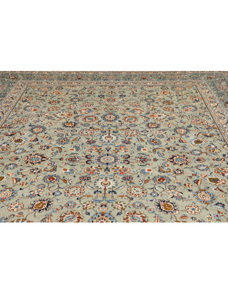 Hand Made Rug Kashan Persia 273x422 Mint Blue C