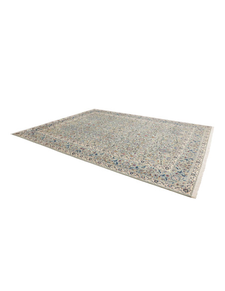 Hand Made Rug Kashan Persia 295x394 Light Blue