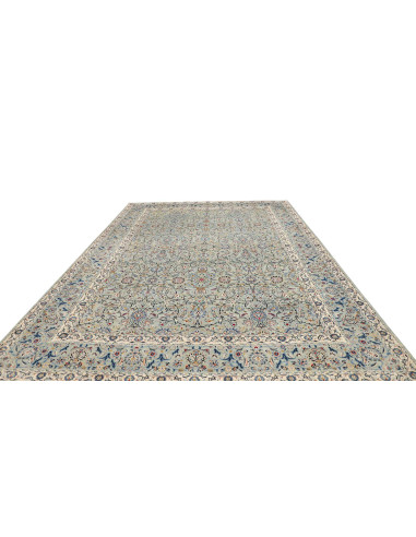 Hand Made Rug Kashan Persia 295x394 Light Blue