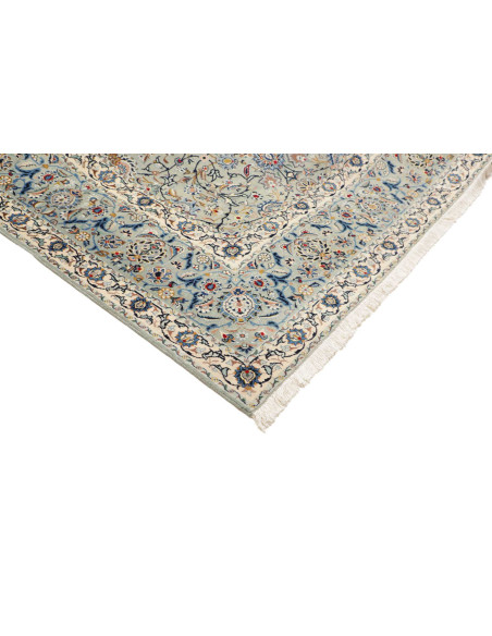 Hand Made Rug Kashan Persia 295x394 Light Blue