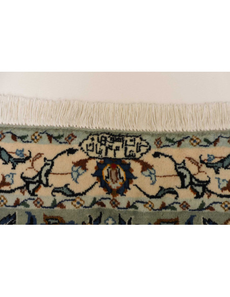 Hand Made Rug Kashan Persia 295x394 Light Blue