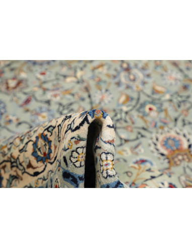Hand Made Rug Kashan Persia 295x394 Light Blue