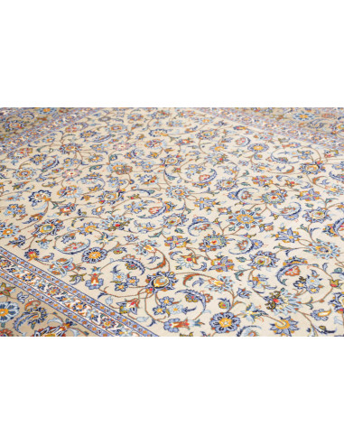 Hand Made Rug Kashan Persia 213x310 Cream Blue