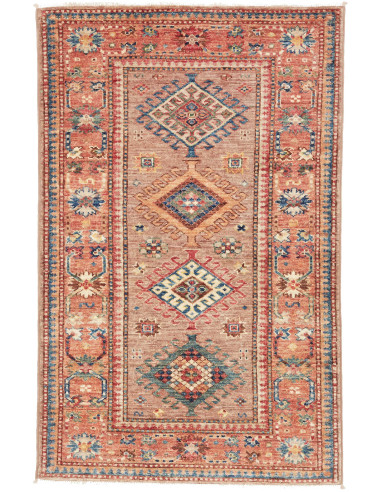 Rug Kazak Fine Pakistan 78x120 Terracotta Brown