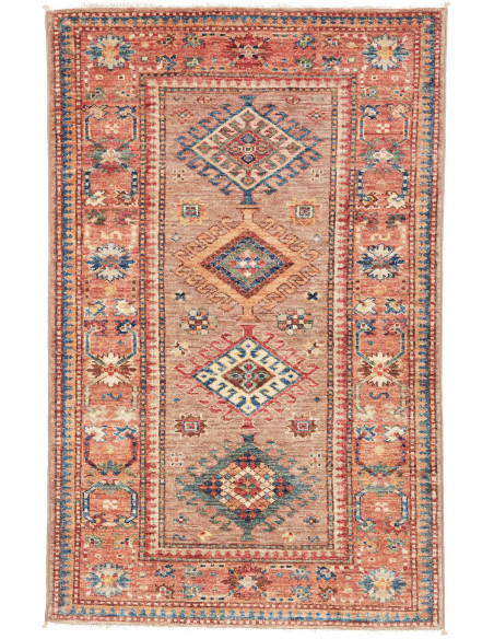 Rug Kazak Fine Pakistan 78x120 Terracotta Brown