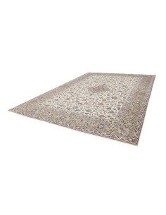 Hand Made Rug Kashan Persia 306x406 Cream Blue 2