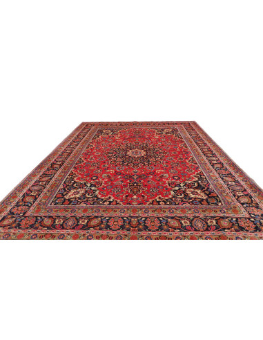 Hand Made Rug Mashad Persia 297x395 Red Dark Bl