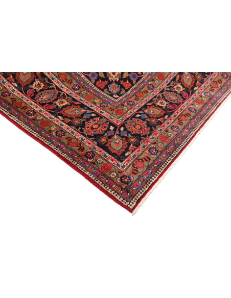 Hand Made Rug Mashad Persia 297x395 Red Dark Bl