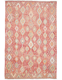 Tappeto Kilim Afghanistan 200x308 Rosso Terraco