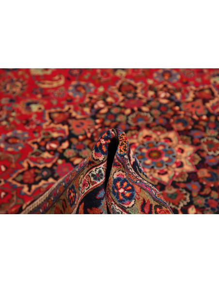 Hand Made Rug Mashad Persia 297x395 Red Dark Bl